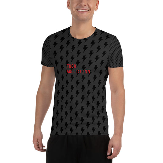 F-ADDICTION All-Over Print Men's Athletic T-shirt