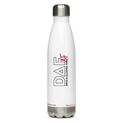 Drug & Alcohol Free as F*%k (DAF) - Stainless Steel Water Bottle